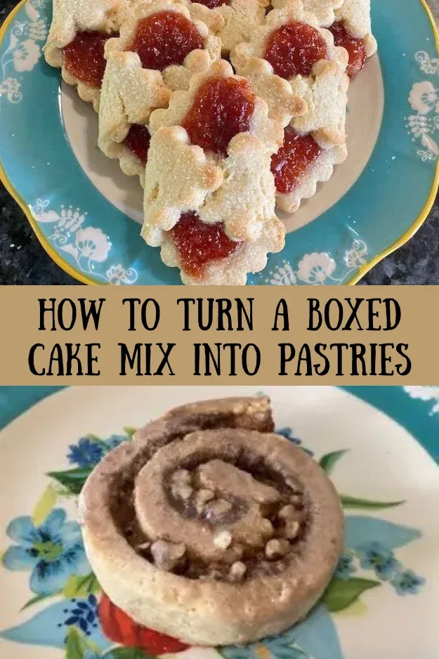 how to turn a boxed cake mix into pastries