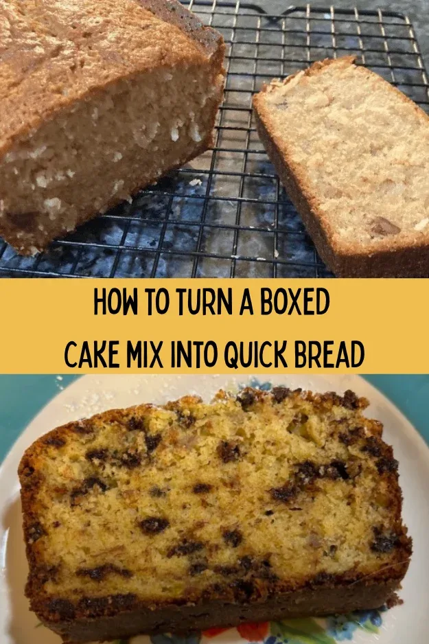 how to turn a boxed cake mix into quick bread