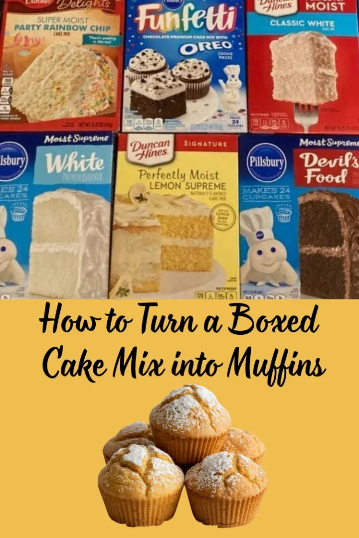 how to turn a boxed cake mix into muffins