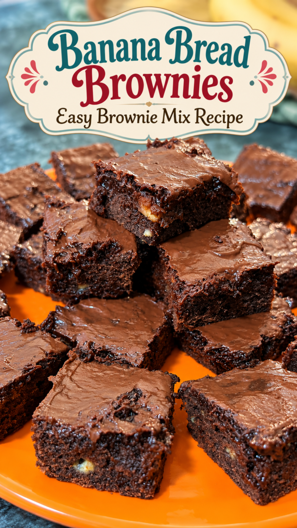 Banana Bread Brownies (Easy Brownie Mix Recipe)
