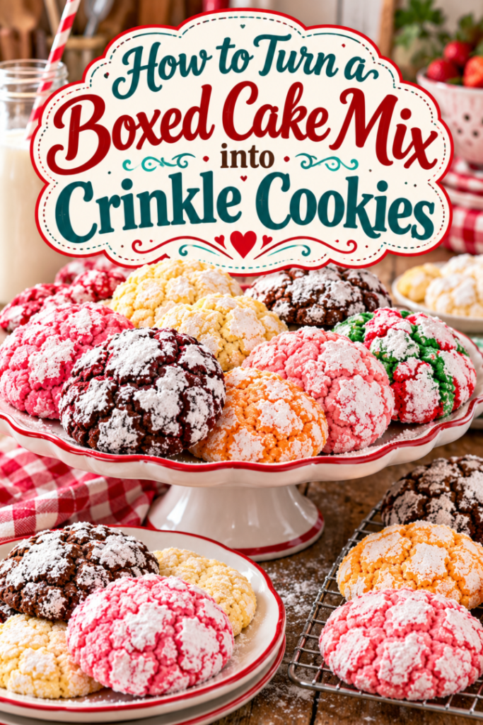 How to Turn a Boxed Cake Mix into Crinkle Cookies