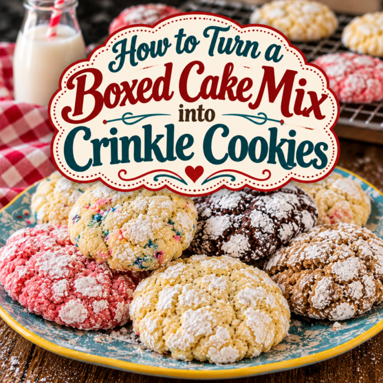 How to Turn a Boxed Cake Mix into Crinkle Cookies