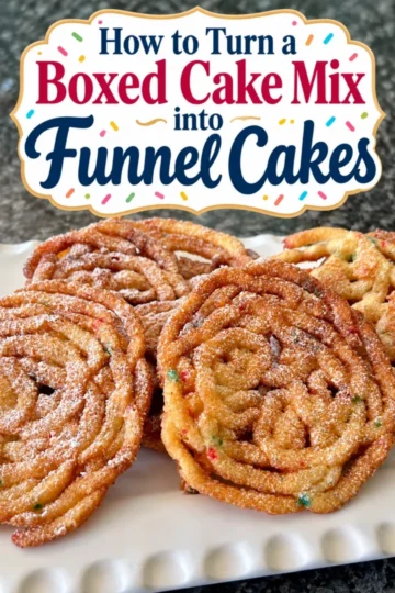 how to turn a boxed cake mix into funnel cakes