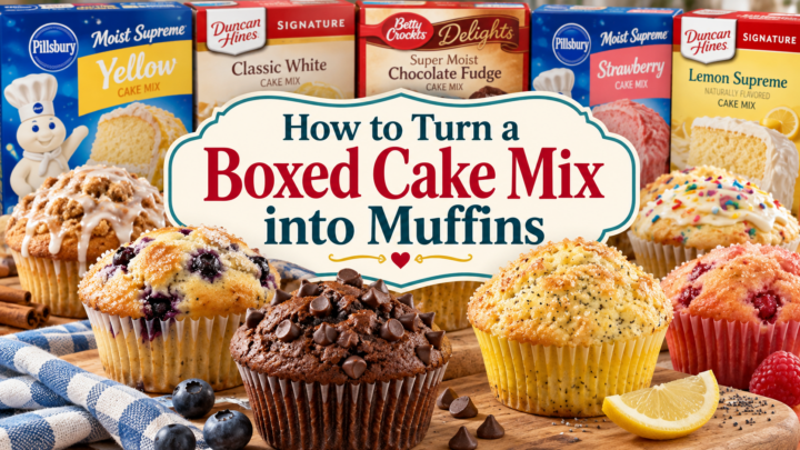 how to turn a boxed cake mix into muffins