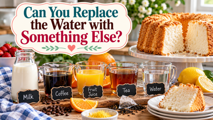 replace the water in an angel food cake
