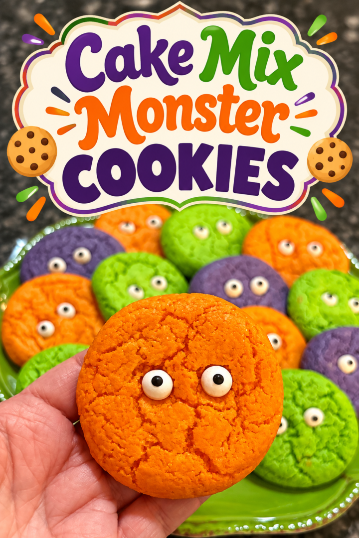 Easy Cake Mix Monster Cookies