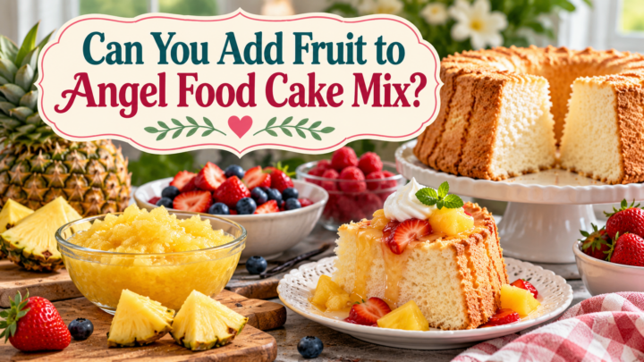 can you add fruit to an angel food cake mix