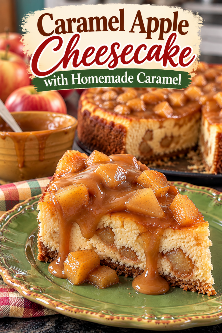 caramel apple cheesecake