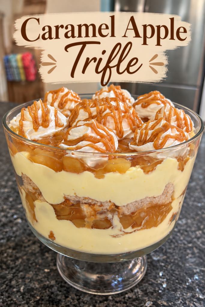 Caramel Apple Trifle with Snickerdoodle Cake