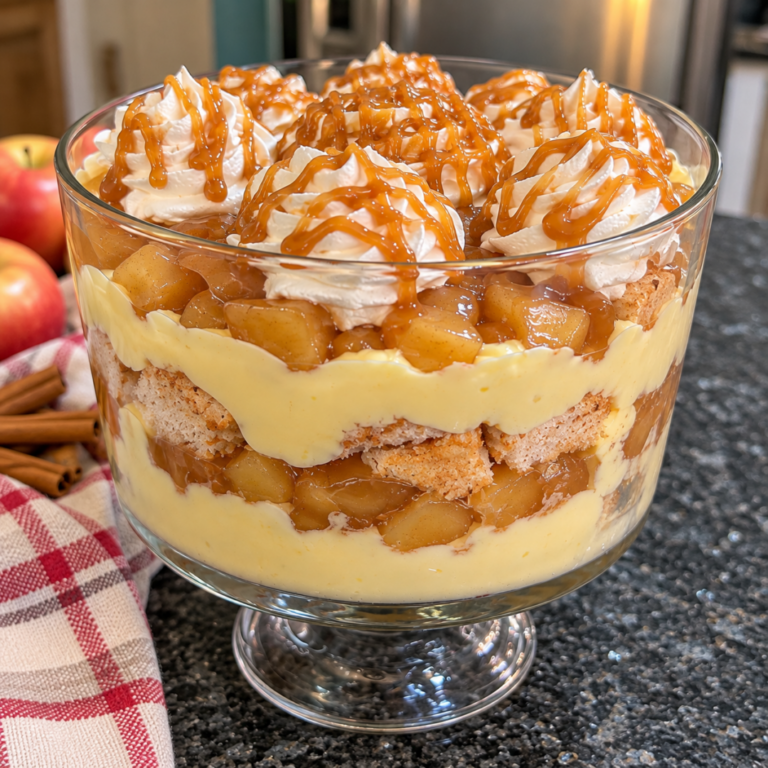 Caramel Apple Trifle with Snickerdoodle Cake