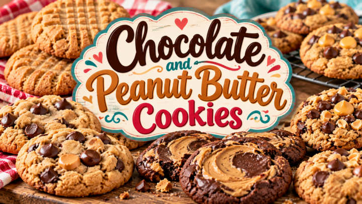 chocolate and peanut butter cookies