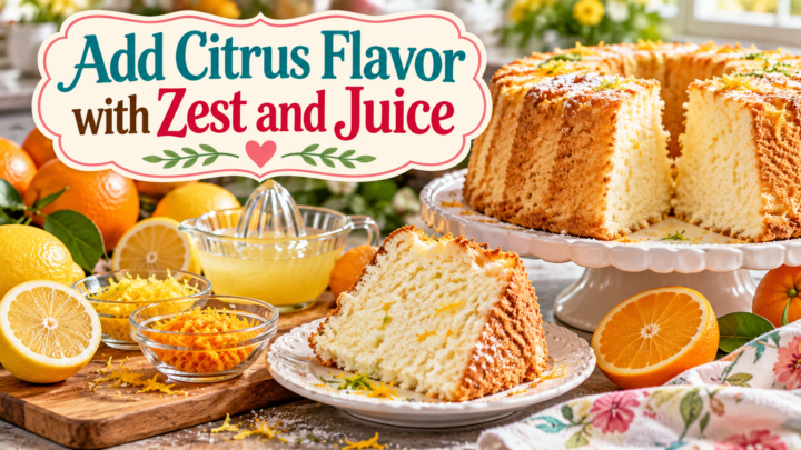 add citrus flavor to angel food cake
