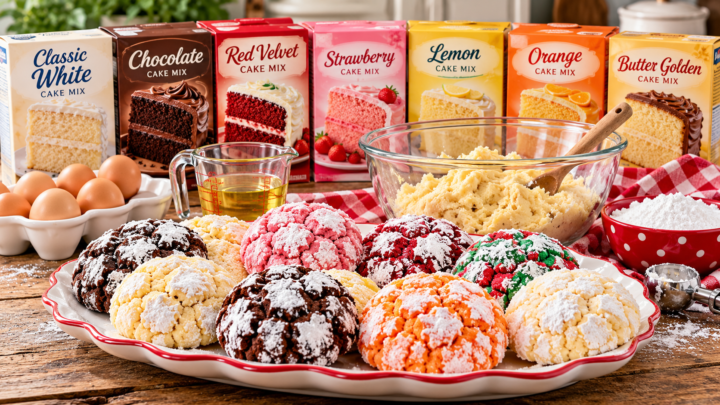How to Turn a Boxed Cake Mix into Crinkle Cookies