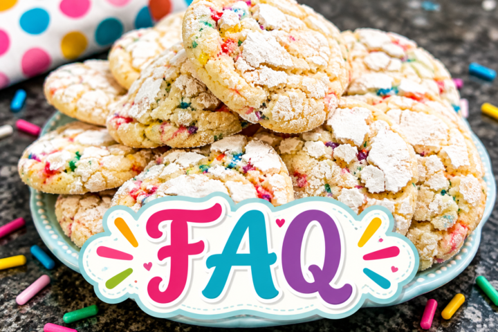 Funfetti Cake Mix Crinkle Cookies