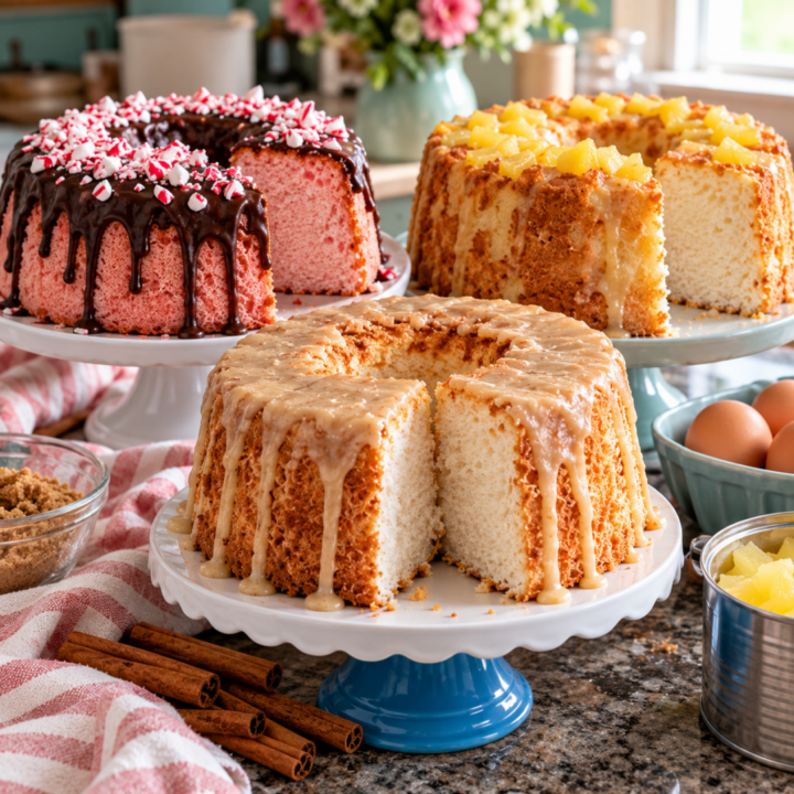 doctored angel food cakes