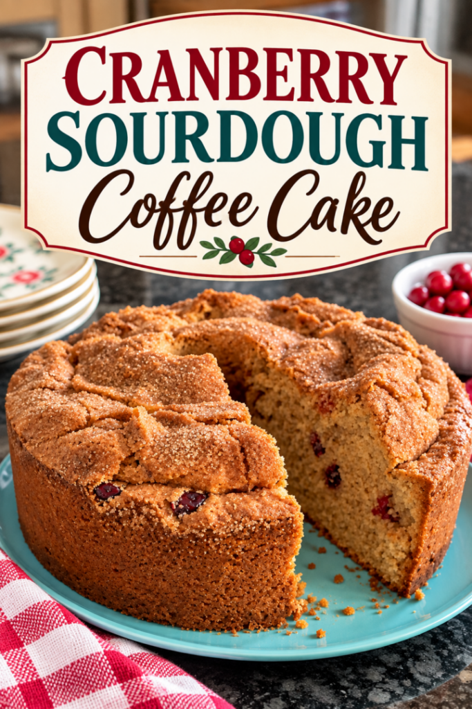 cranberry sourdough coffee cake
