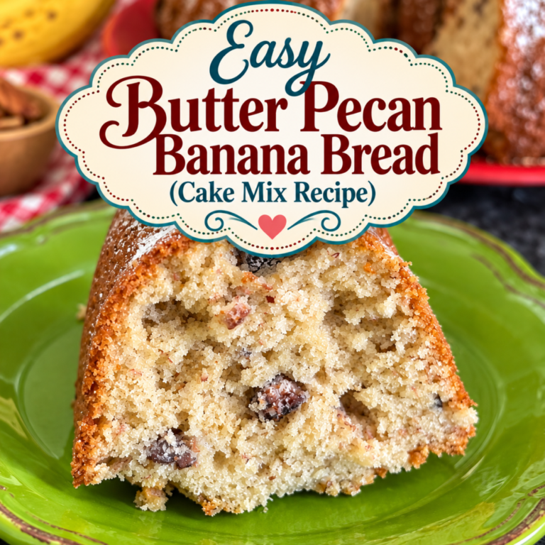 Easy Butter Pecan Banana Bread (Cake Mix Recipe)