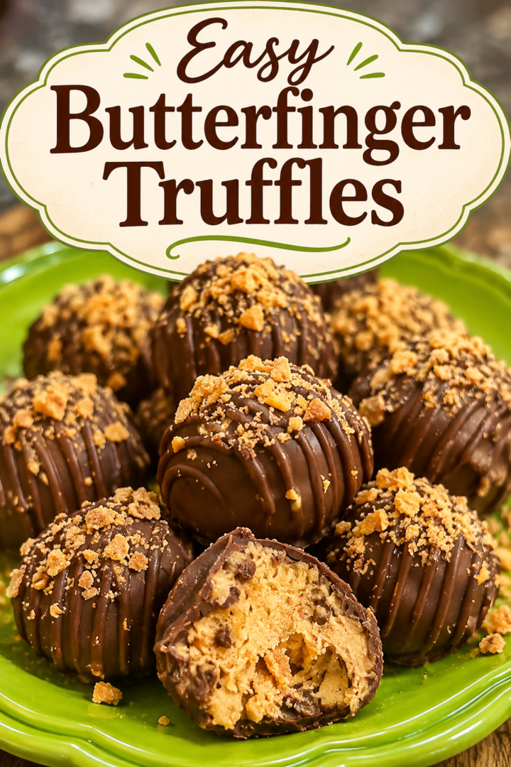 Chocolate covered butterfinger truffles pin