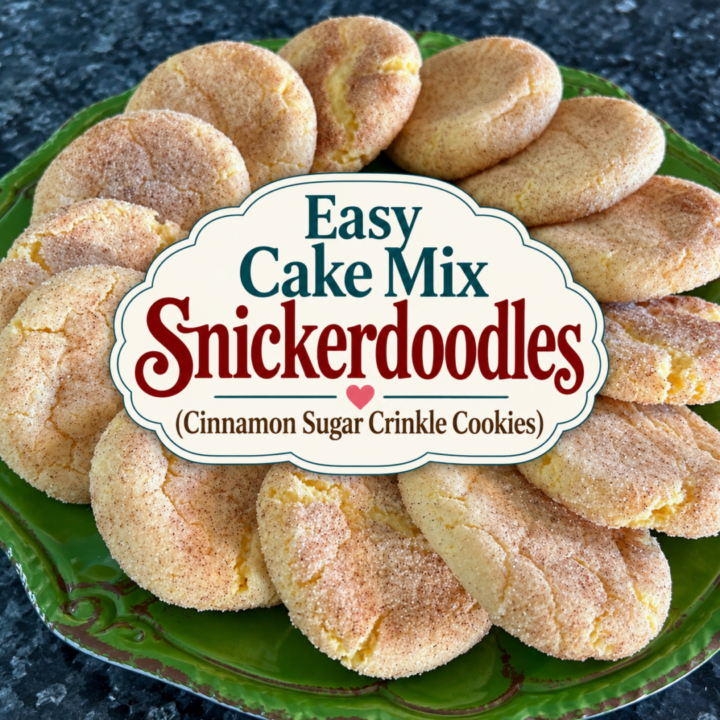Easy Cake Mix Snickerdoodles (Cinnamon Sugar Crinkle Cookies)