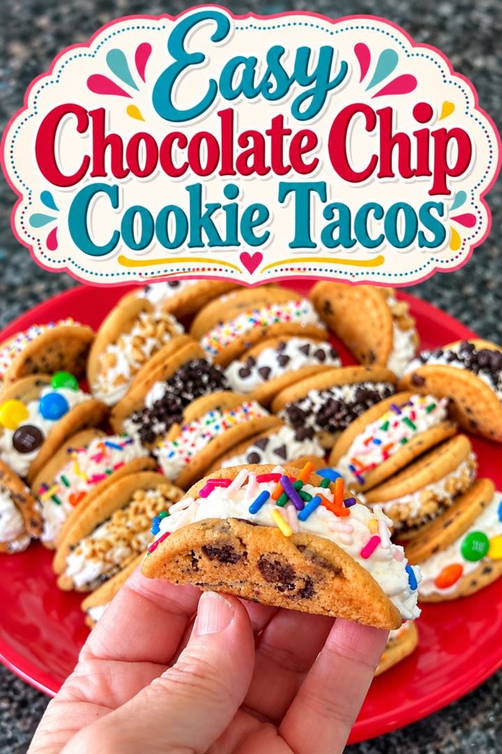 Easy Chocolate Chip Cookie Tacos