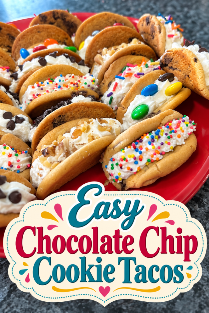 Easy Chocolate Chip Cookie Tacos