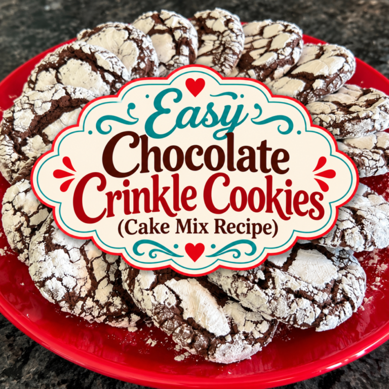 Easy Chocolate Crinkle Cookies (Cake Mix Recipe)