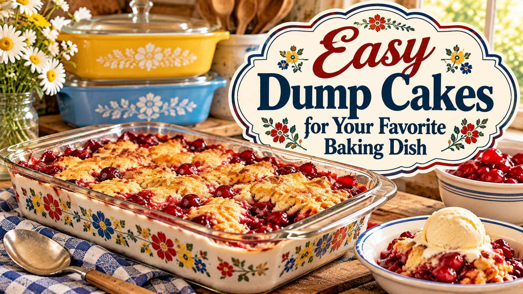 dump cake in pyrex dish