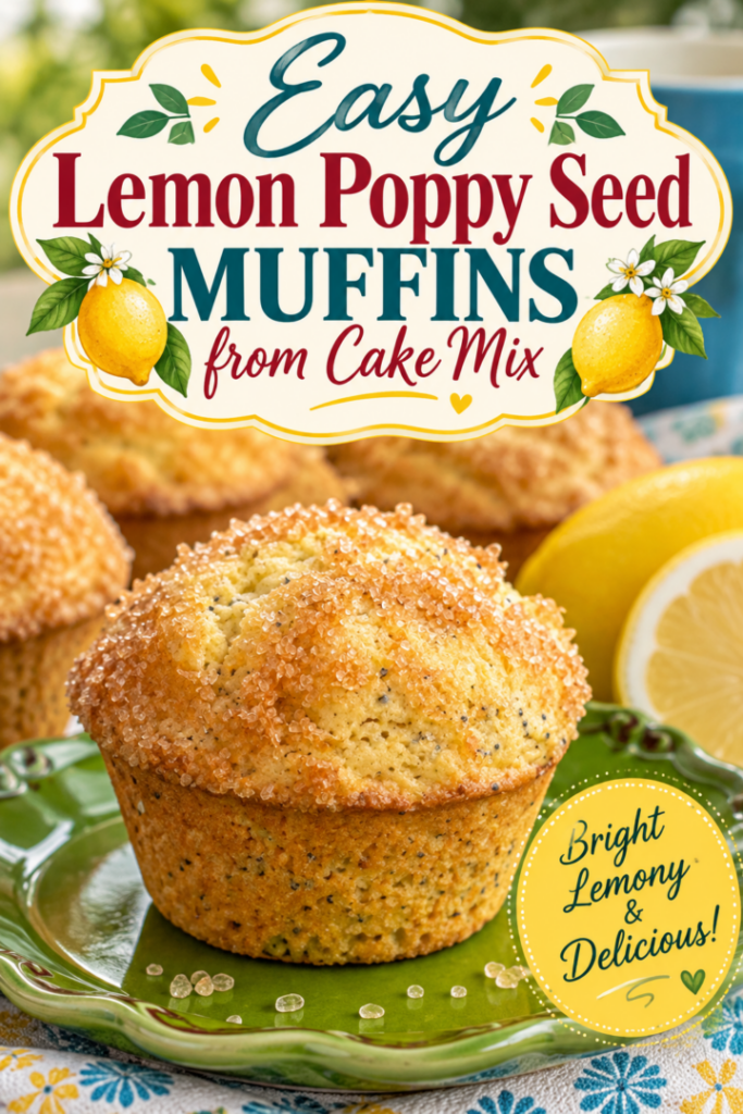 easy lemon poppy seed muffins