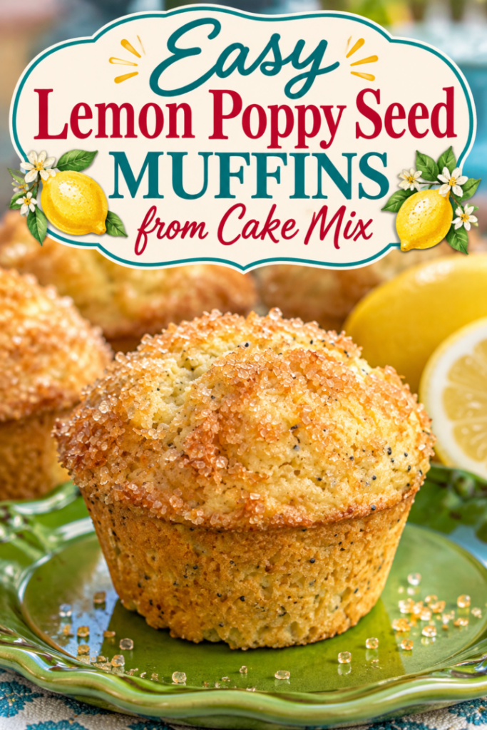 easy lemon poppy seed muffins
