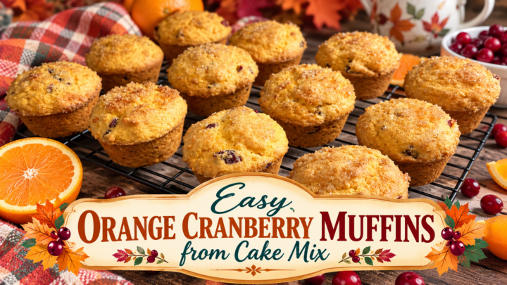Easy Orange Cranberry Muffins from Cake Mix