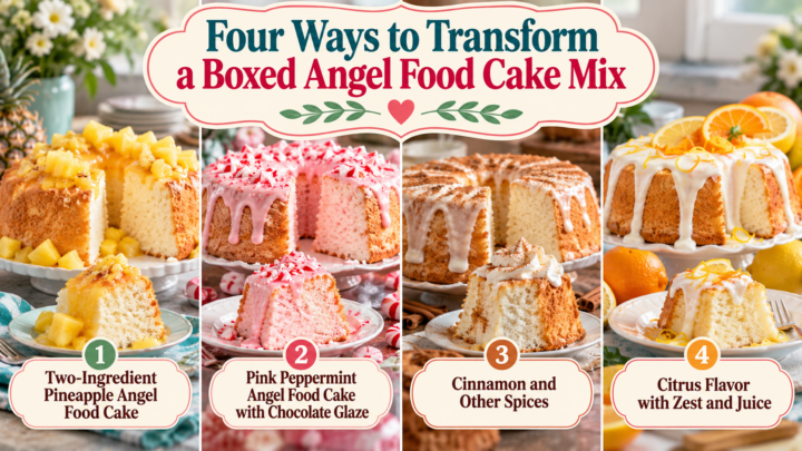 four ways to transform a boxed angel food cake mix