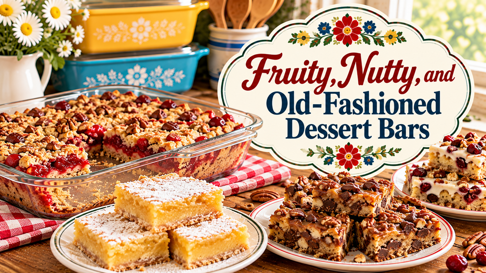 dessert bars in pyrex