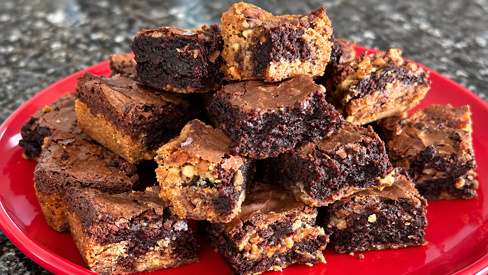 Snickers Cookie Dough Brownies