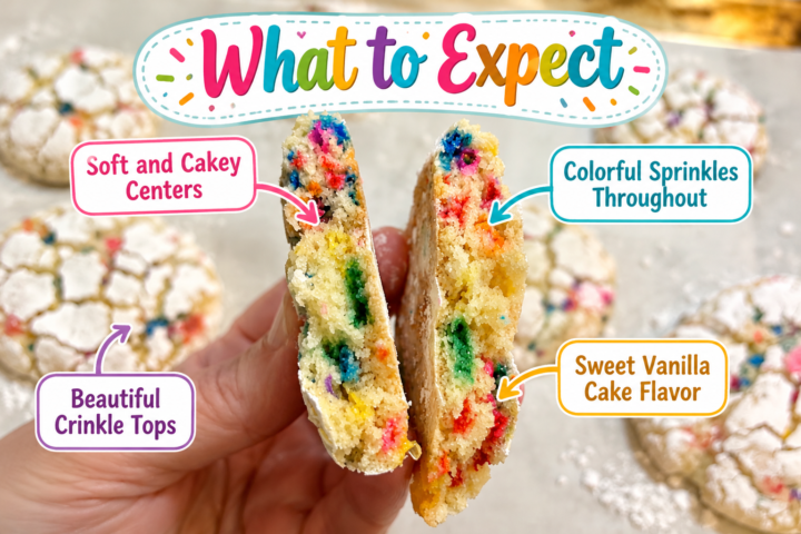 Funfetti Cake Mix Crinkle Cookies