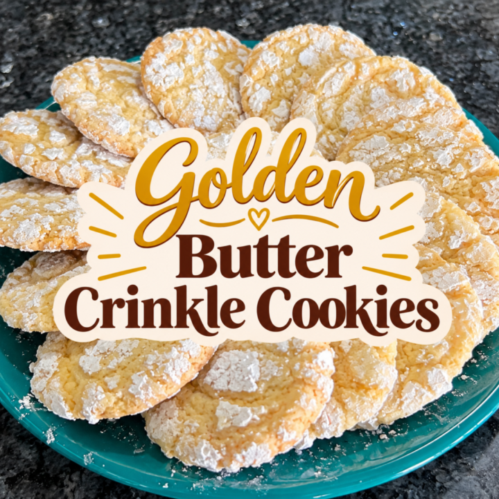 Easy Golden Butter Crinkle Cookies (Cake Mix Recipe)