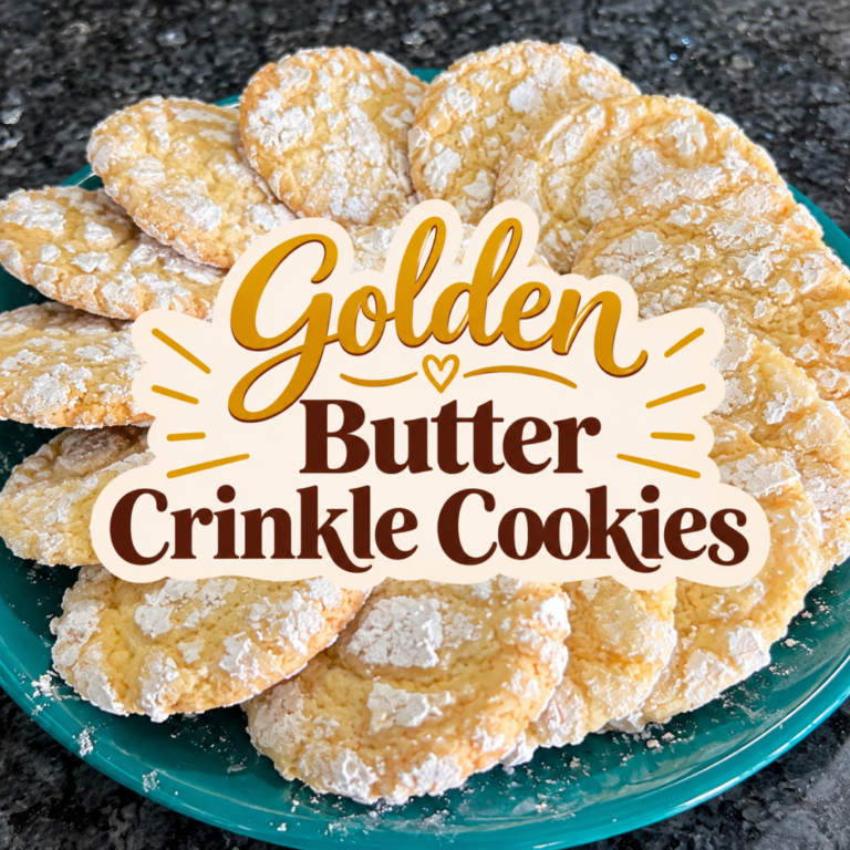 Easy Golden Butter Crinkle Cookies (Cake Mix Recipe)