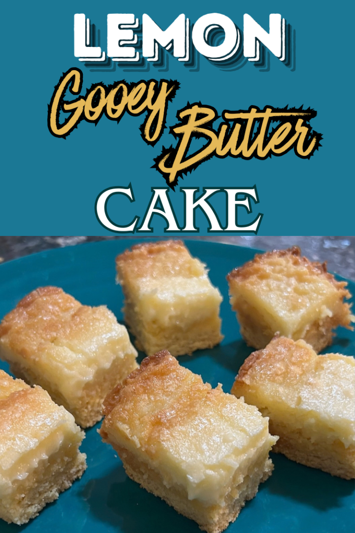 Lemon gooey butter cake pin for pinterest