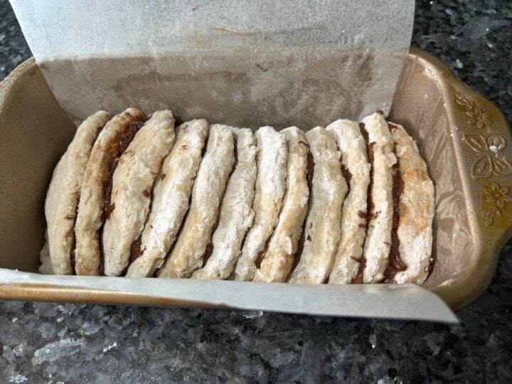 pull apart bread loaf made from biscuits