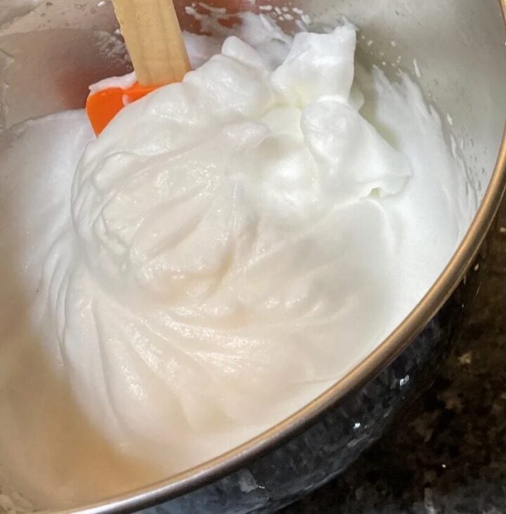egg whites whipped