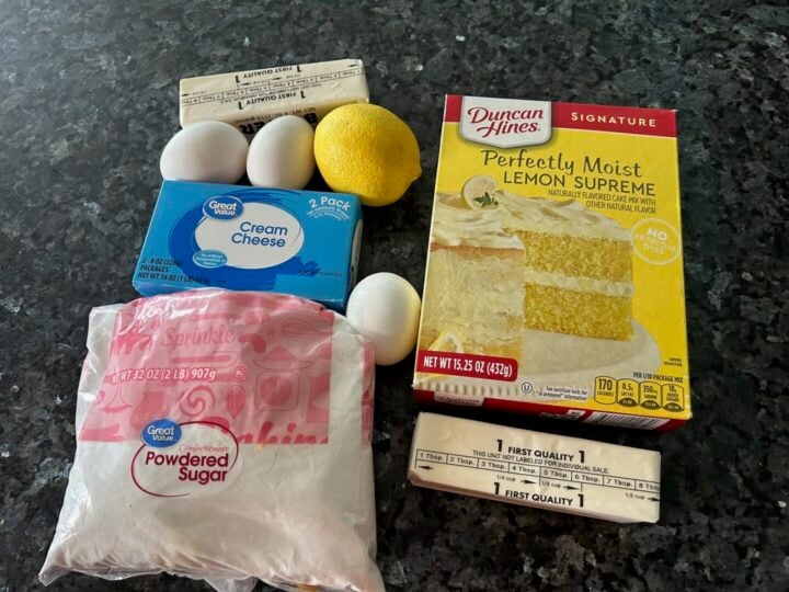 Lemon gooey butter cake ingredients