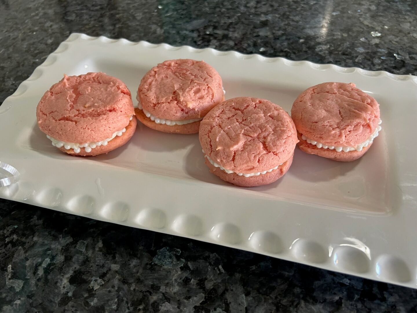 strawberry cake mix whoopie pies with pearls