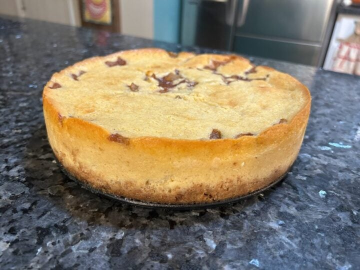 caramel apple cheesecake with homemade caramel