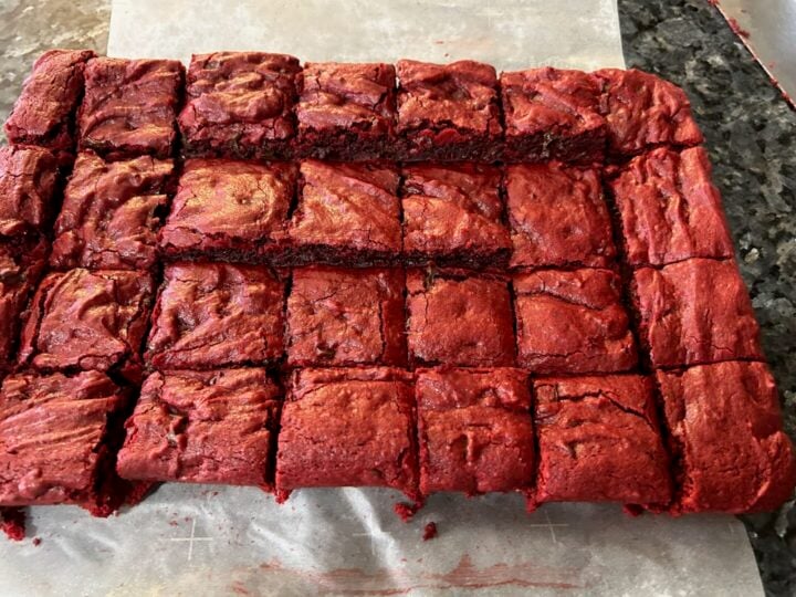 easy red velvet brownies