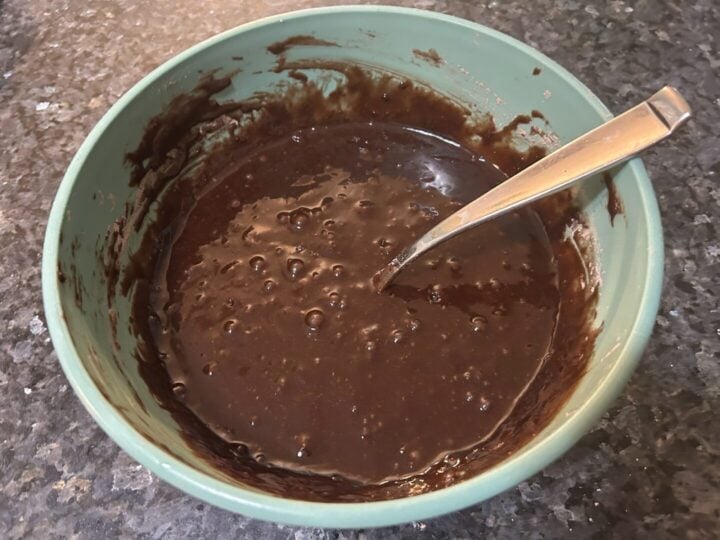 brownie batter in bowl