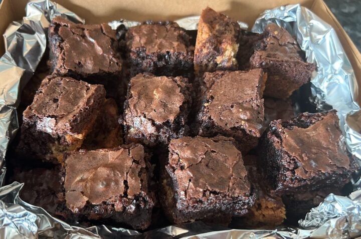 Snickers Cookie Dough Brownies