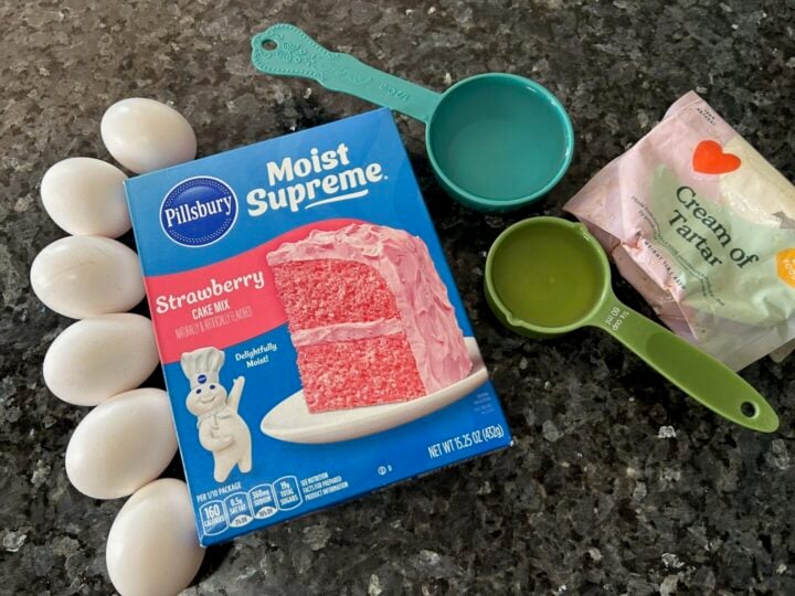 Strawberry Chiffon Cake ingredients