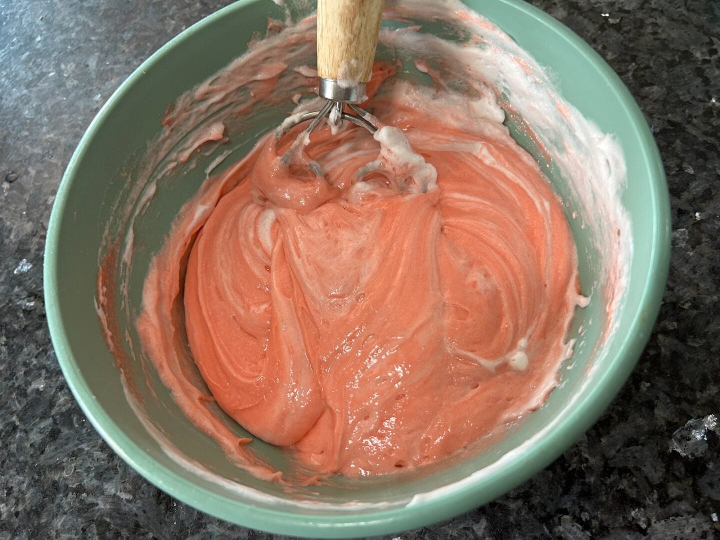 Strawberry Chiffon Cake batter
