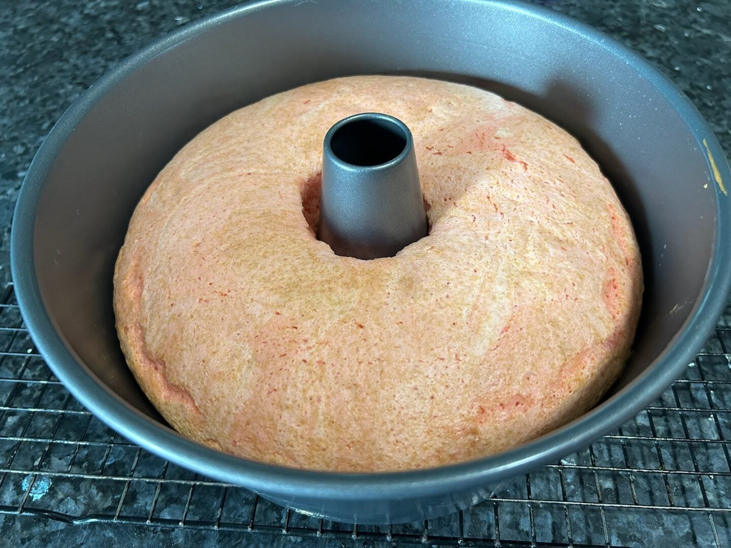Strawberry Chiffon Cake baked