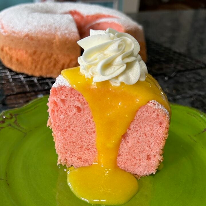 Strawberry Chiffon Cake (Doctored Cake Mix)