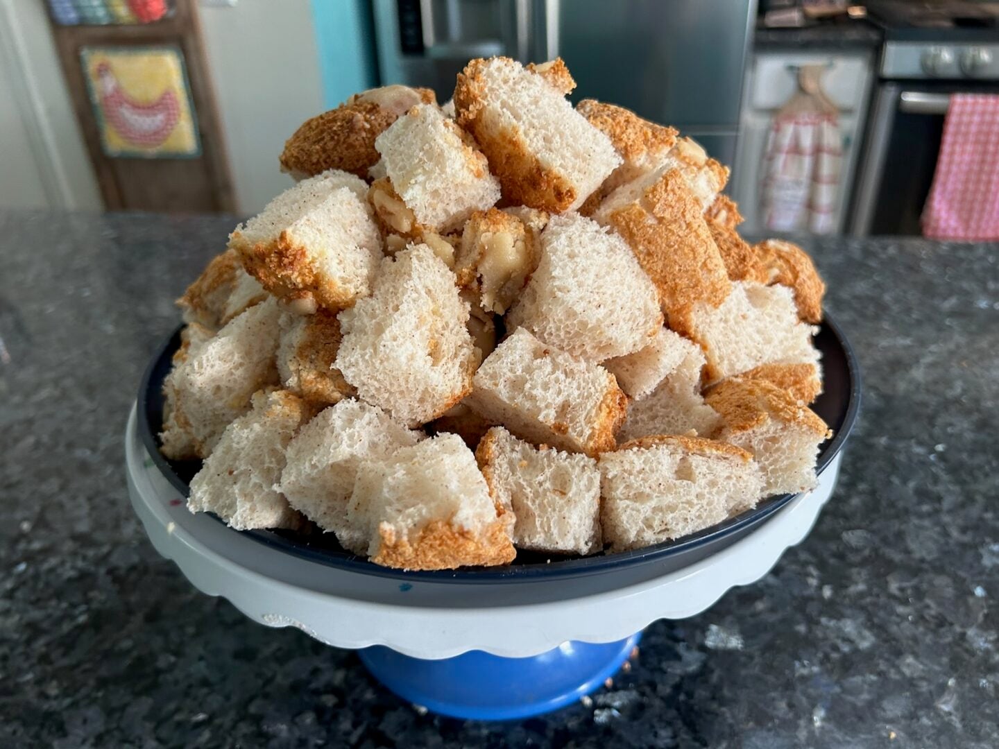 snickerdoodle cake cubed